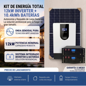 Kit Solar Híbrido 12kW Profesional