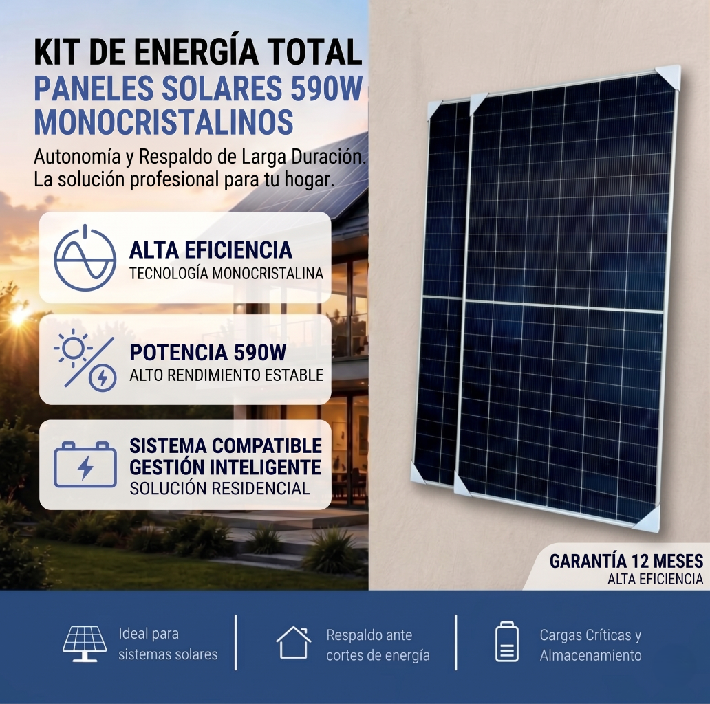 PANEL SOLAR FSMH-590W Monocristalino